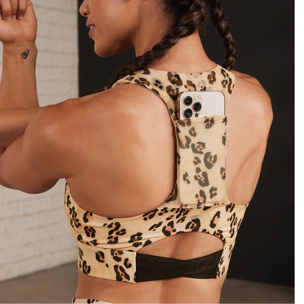 COPY - Fabletics - On-the-Go Medium-Impact Sports Bra - Desert Leopard
